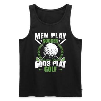 Les dieux jouent au golf - Débardeur bio Premium Homme - noir - Devant - Michal (187cm)