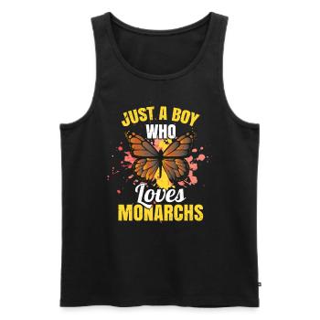 Kinder Monarch Schmetterling - Männer Premium Bio Tank Top - Schwarz - Vorne - Michal (187cm)