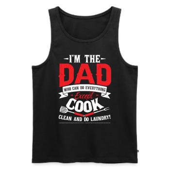 Dad Joke Husband Wife House Family - Men's Premium Organic Tank Top - black - Front - AI Model Male 178 light (178cm)