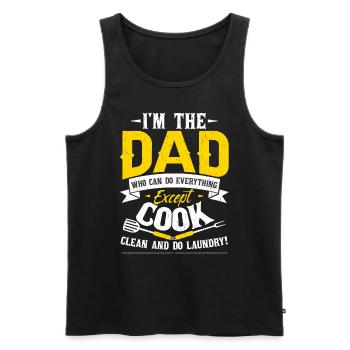 Vatertag Papa Kleidung Ehemann Kochen Papa Witz - Männer Premium Bio Tank Top - Schwarz - Vorne - Michal (187cm)