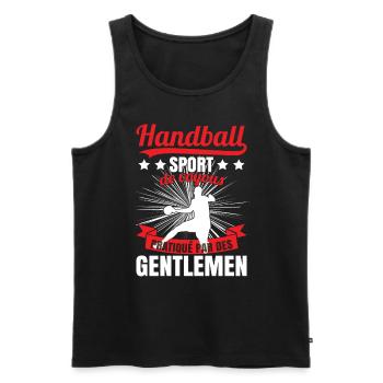Handball Hommes - Débardeur bio Premium Homme - noir - Devant - Michal (187cm)