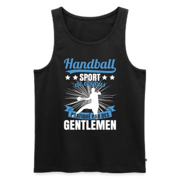 Sport De Voyous Pratiqué Par Des Gentlemen - Débardeur bio Premium Homme - noir - Devant - Michal (187cm)