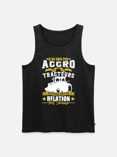 Tracteur Drole - Débardeur bio Premium Homme - noir
