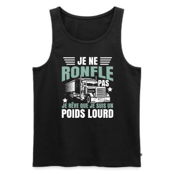 Chauffeur De Poids Lourd - Débardeur bio Premium Homme - noir - Devant - Michal (187cm)