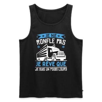 Camion Hommes Chauffeur De Camion - Débardeur bio Premium Homme - noir - Devant - Michal (187cm)