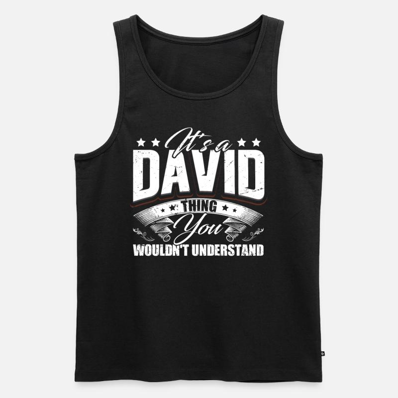 Es ist eine David-Sache - Männer Premium Bio Tank Top - Schwarz
