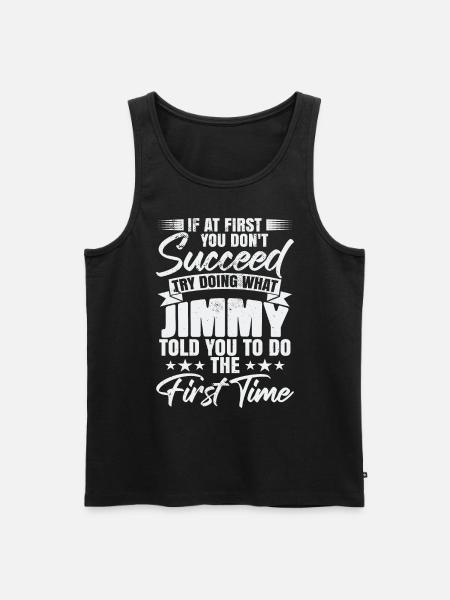 Jimmy Humor Name - Men's Premium Organic Tank Top - black