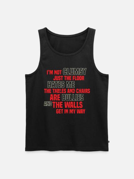 Joke Clumsy - Men's Premium Organic Tank Top - black