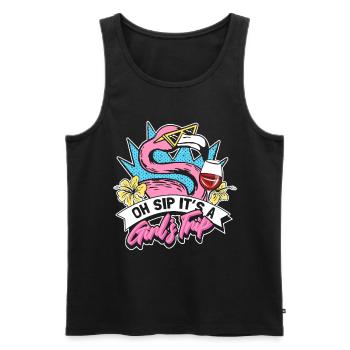 Oh sirotez que c’est un voyage entre filles - Débardeur bio Premium Homme - noir - Devant - Michal (187cm)