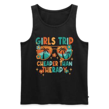 Girls Trip Summer Vacation - Men's Premium Organic Tank Top - black - Front - AI Model Male 178 light (178cm)