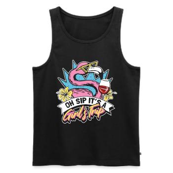 Oh sirotez que c’est un voyage entre filles - Débardeur bio Premium Homme - noir - Devant - Michal (187cm)