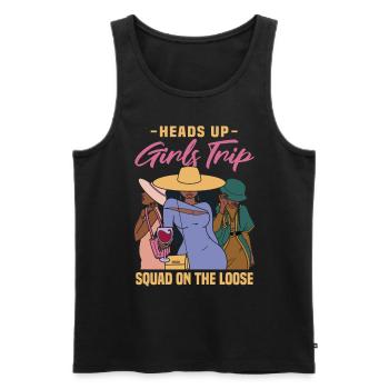 Mädchen-Ausflug - Männer Premium Bio Tank Top - Schwarz - Vorne - Michal (187cm)