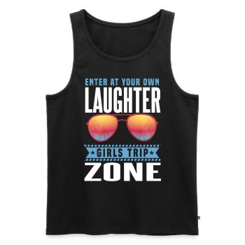 Funny Girls Trip - Men's Premium Organic Tank Top - black - Front - Michal (187cm)