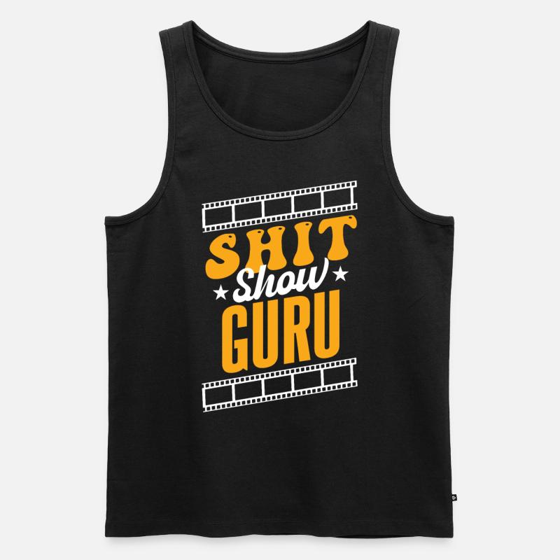 Scheiße-Show-Guru - Männer Premium Bio Tank Top - Schwarz