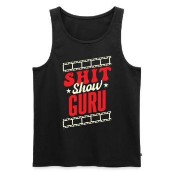 Sarcasm Shit Show Guru Joke Humour - Men's Premium Organic Tank Top - black - Front - AI Model Male 178 light (178cm)