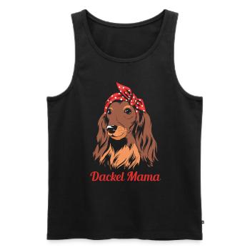 Dackel Mama - Männer Premium Bio Tank Top - Schwarz - Vorne - AI Model Male 178 light (178cm)