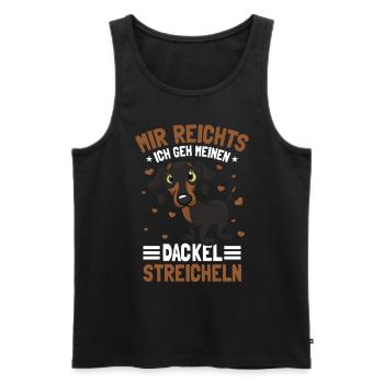 Dackel Gassi Hundebesitzer Hundehalter - Männer Premium Bio Tank Top - Schwarz - Vorne - Michal (187cm)