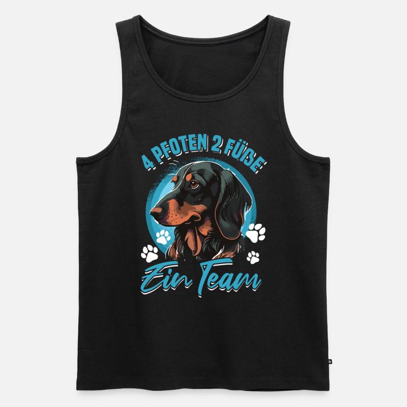 Dackel Geschenk - Männer Premium Bio Tank Top - Schwarz