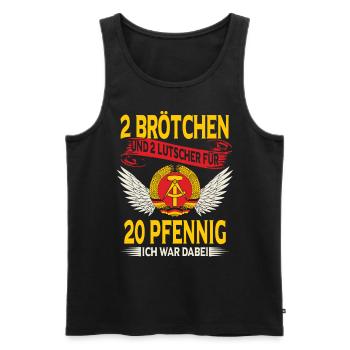 2 Brötchen Und 2 Lutscher DDR Osten - Männer Premium Bio Tank Top - Schwarz - Vorne - Michal (187cm)