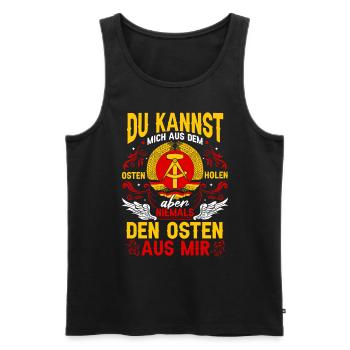 Osten Ostalgie Ostdeutschland DDR Sachsen - Männer Premium Bio Tank Top - Schwarz - Vorne - Michal (187cm)