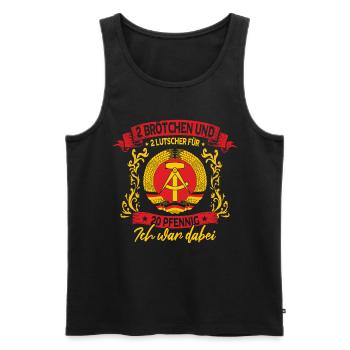 Ostalgie Ostdeutschland DDR Ostdeutscher - Männer Premium Bio Tank Top - Schwarz - Vorne - AI Model Male 178 light (178cm)