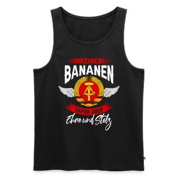 Keine Bananen Dafür Aber Ehre Und Stolz - Männer Premium Bio Tank Top - Schwarz - Vorne - Michal (187cm)