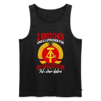 DDR Osten Ostdeutschland Ostalgie - Männer Premium Bio Tank Top - Schwarz - Vorne - AI Model Male 178 light (178cm)