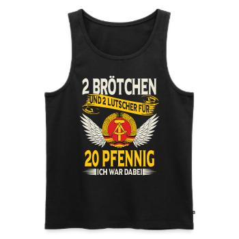 Ostblock Heimat DDR Ostdeutschland - Männer Premium Bio Tank Top - Schwarz - Vorne - AI Model Male 178 light (178cm)