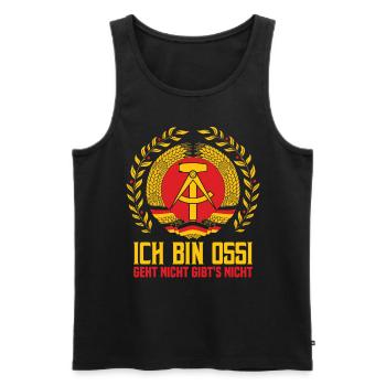 Ich Bin Ossi - Männer Premium Bio Tank Top - Schwarz - Vorne - Michal (187cm)