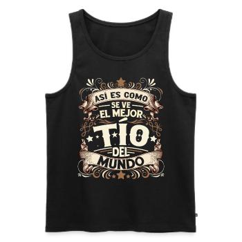 This is what the best guy in the world looks like - Men's Premium Organic Tank Top - black - Front - Michal (187cm)