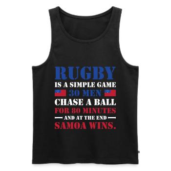 Rugby Is A Simple Game Samoa Rugby - Männer Premium Bio Tank Top - Schwarz - Vorne - Michal (187cm)