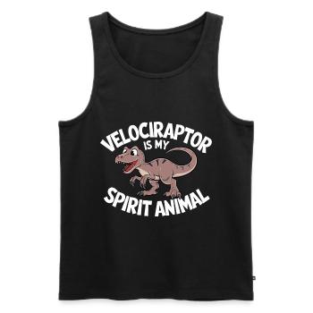 Velociraptor Is My Spirit Animal - Männer Premium Bio Tank Top - Schwarz - Vorne - Michal (187cm)