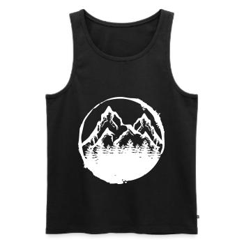 Forest tree forester gift - Men's Premium Organic Tank Top - black - Front - AI Model Male 178 light (178cm)
