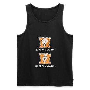 Chien Doglover Corgi chien mignon animal de compagnie drôle cadeau moelleux - Débardeur bio Premium Homme - noir - Devant - AI Model Male 178 light (178cm)