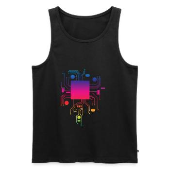 Cadeau parfait codant le teeshirt pour le - Débardeur bio Premium Homme - noir - Devant - Michal (187cm)