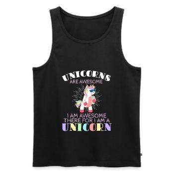 Magic Fairy Tale Colorful Myth Collection Unicorn - Männer Premium Bio Tank Top - Schwarz - Vorne - AI Model Male 178 light (178cm)