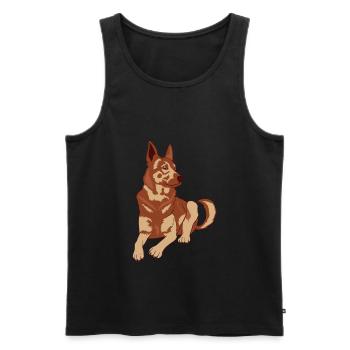 Adorable chien mignon pour les amoureux des - Débardeur bio Premium Homme - noir - Devant - Michal (187cm)