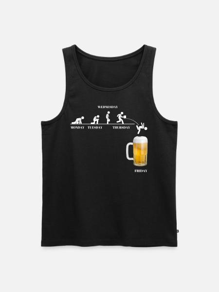 Wochenausklang - Männer Premium Bio Tank Top - Schwarz