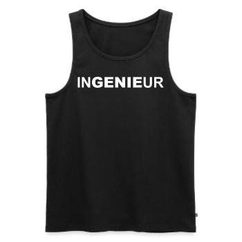 In jedem Ingenieur steckt ein Genie - Männer Premium Bio Tank Top - Schwarz - Vorne - AI Model Male 178 light (178cm)