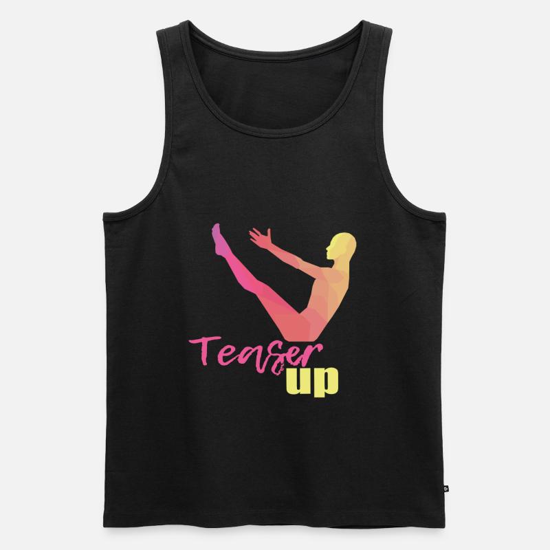 Pilates Geschenk - Männer Premium Bio Tank Top - Schwarz