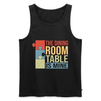 The dining table is mine - Men's Premium Organic Tank Top - black - Front - AI Model Male 178 light (178cm)