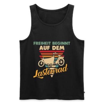 Rad Fahrradrennen Lastenrad Tricks Fahrrad - Männer Premium Bio Tank Top - Schwarz - Vorne - Michal (187cm)