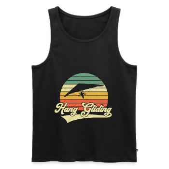 Hang Gliding Vintage Retro Hängegleiter - Männer Premium Bio Tank Top - Schwarz - Vorne - AI Model Male 178 light (178cm)