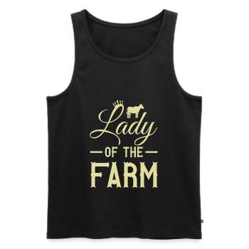 Lady Farmer Landwirtin - Männer Premium Bio Tank Top - Schwarz - Vorne - Michal (187cm)