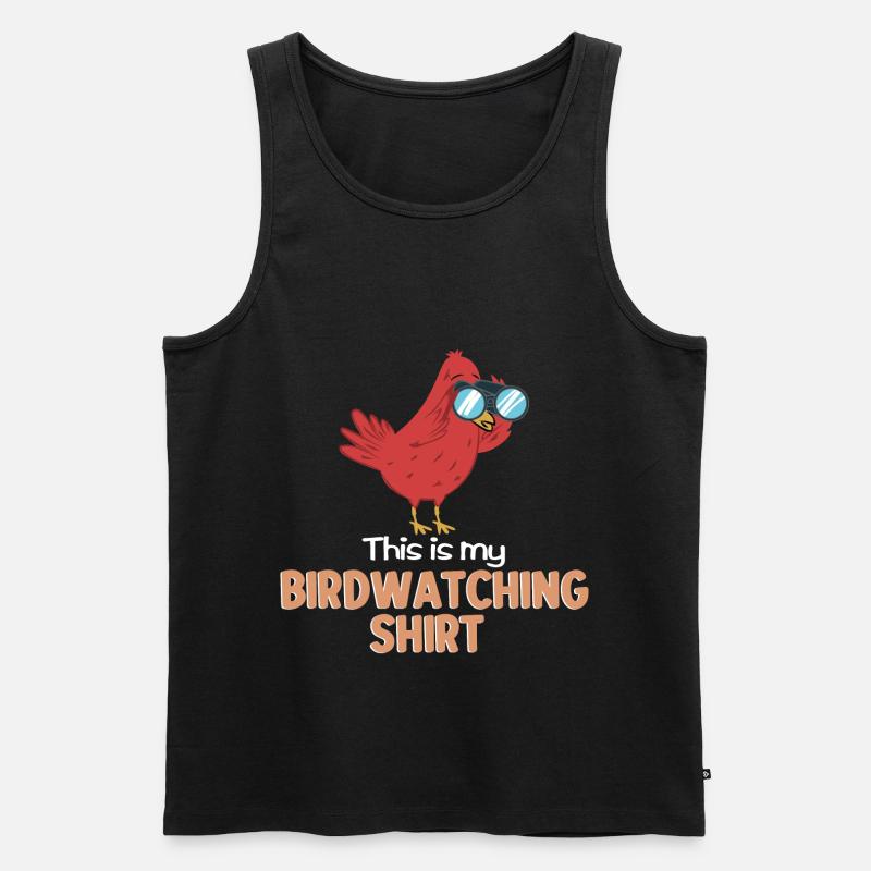 Vogel beobachtung - Männer Premium Bio Tank Top - Schwarz
