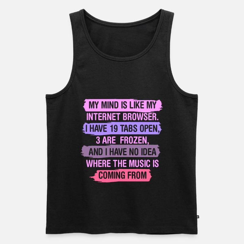 Browser Mind - Männer Premium Bio Tank Top - Schwarz