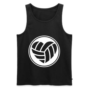 Cœur de volleyball - Débardeur bio Premium Homme - noir - Devant - Michal (187cm)