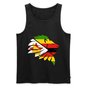 Simbabwe Flagge Zimbabwe Harare Chewa Geschenk - Männer Premium Bio Tank Top - Schwarz - Vorne - AI Model Male 178 light (178cm)