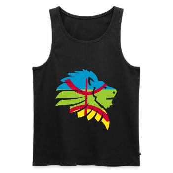 Amazigh Flagge Berber Marokko Algerien Geschenk - Männer Premium Bio Tank Top - Schwarz - Vorne - AI Model Male 178 light (178cm)
