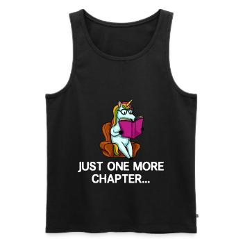 Read Unicorn Librarian Reader Book Books - Men's Premium Organic Tank Top - black - Front - AI Model Male 178 light (178cm)